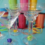 colorful drink charms