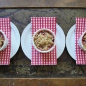 Rhubarb-Berry Crumbles