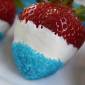 strawberry in red, white, and blue