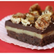 Layered Brownies with White Chocolate Caramel