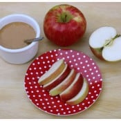 caramel dip and apples