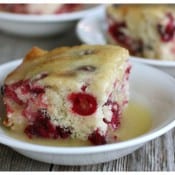 Donna's Cranberry Cake with Hot Butter Sauce