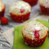 strawberry muffins with lime glaze - a farmgirl's dabbles