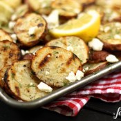 grilled red potatoes with lemon, dill, and feta - a farmgirl's dabbles