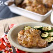 {EASY!} baked pork chops and stuffing - www.afarmgirlsdabbles.com