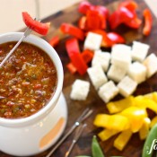 bagna cauda with sun-dried tomatoes - www.afarmgirlsdabbles.com