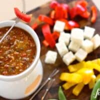 bagna cauda with sun-dried tomatoes - www.afarmgirlsdabbles.com