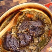 hard cider pot roast with mushrooms carrots and onions