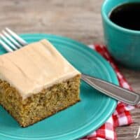banana cake with cinnamon cream cheese frosting