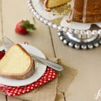 Jessicas Cream Cheese Pound Cake with Almond Glaze