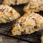 Coconut Scones with Dark Chocolate Chunks
