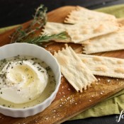creamy homemade ricotta with honey and herbs