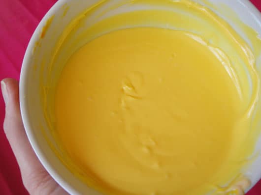 yellow melted candy melts