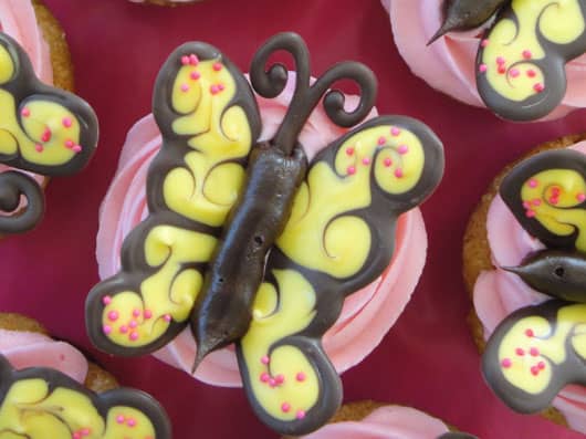 yellow chocolate butterfly
