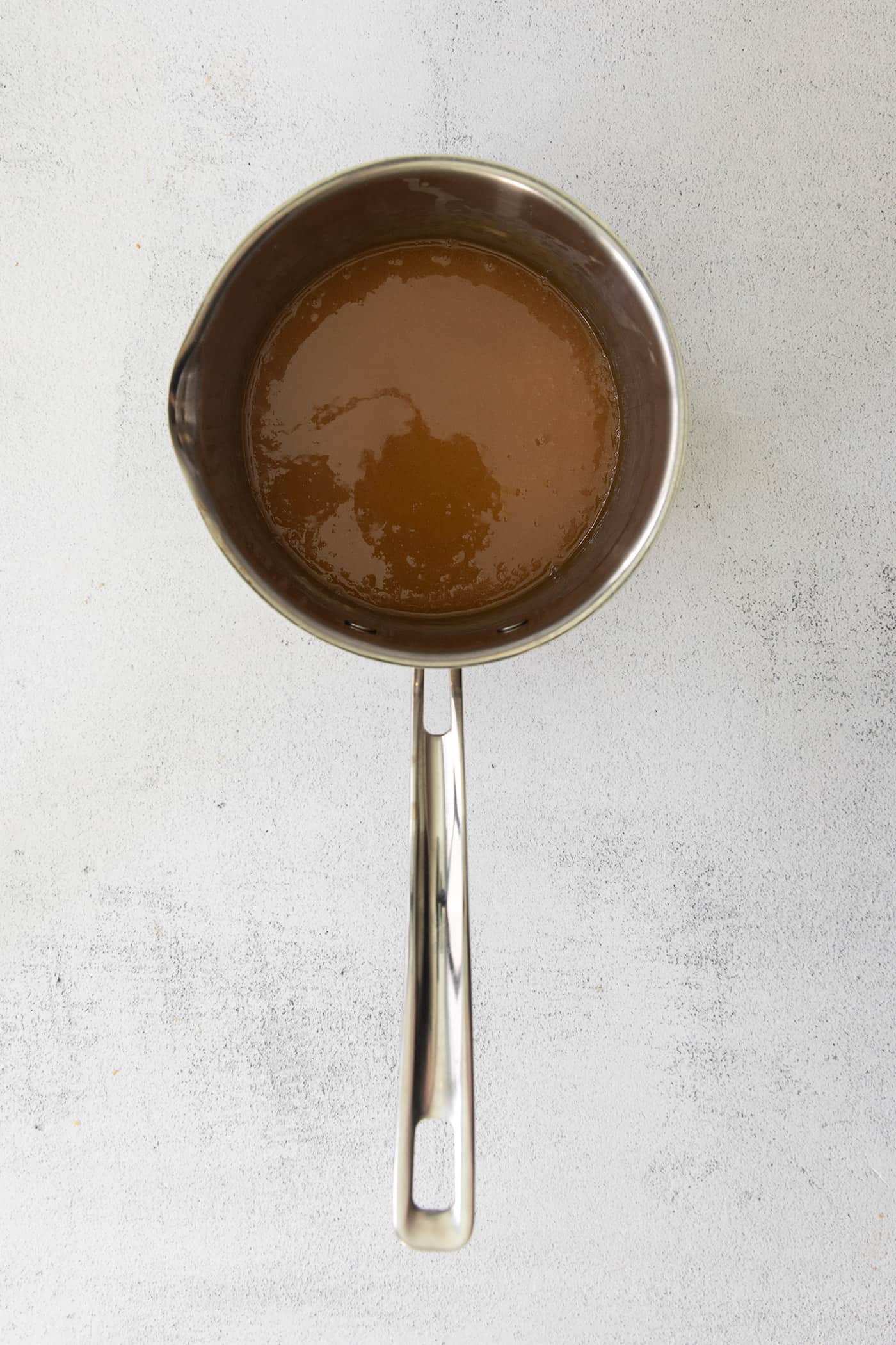 Caramel in a sauce pan