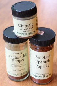 chipotle powder, paprika, and chili pepper
