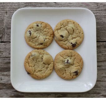 These chocolate chip cookies are soft, chewy, and genuinely perfection on a plate!