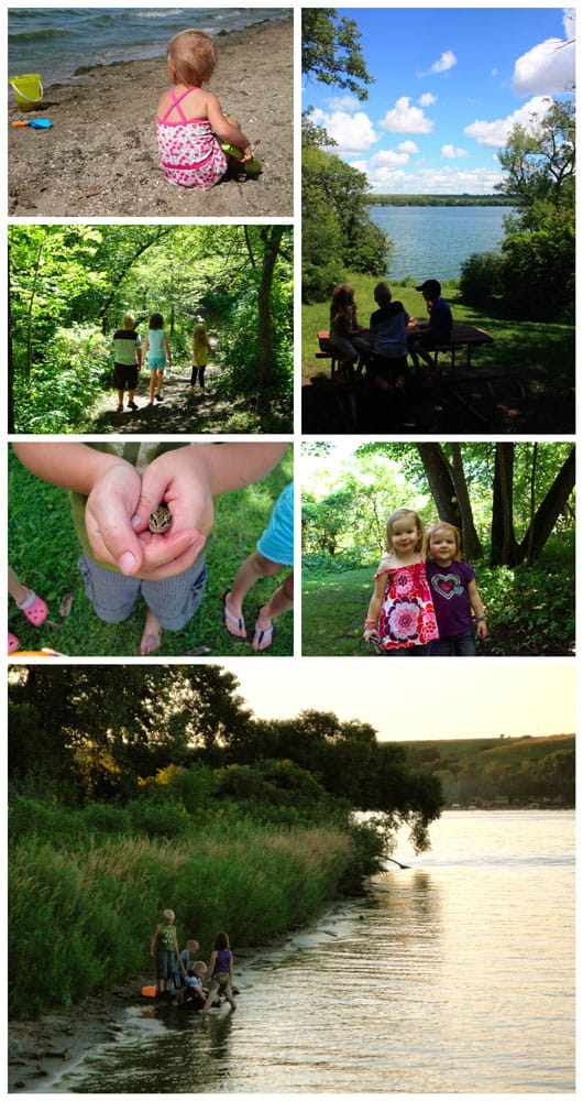 collage of camping photos