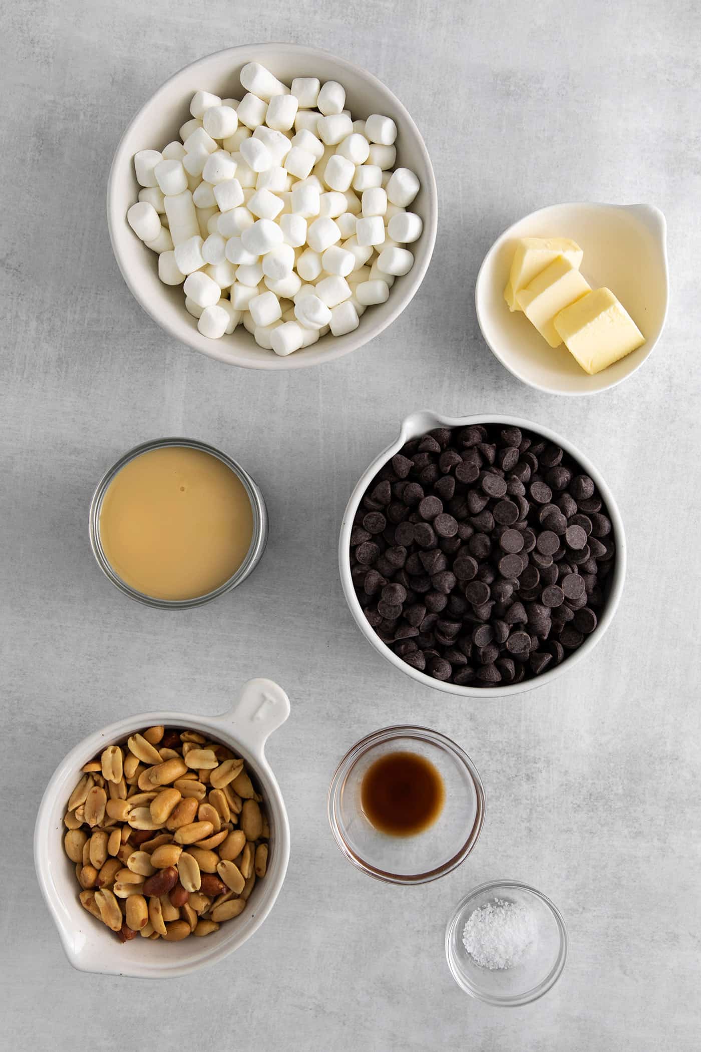 Rocky road fudge ingredients