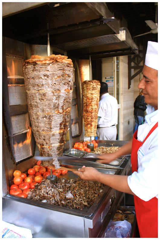 shawarma stand in egypt 