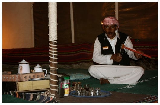 Bedouin playing rababa