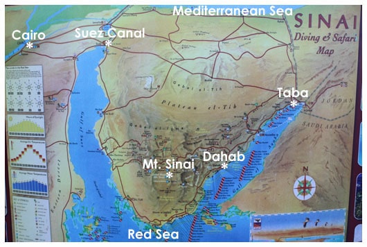 map of Sinai Peninsula