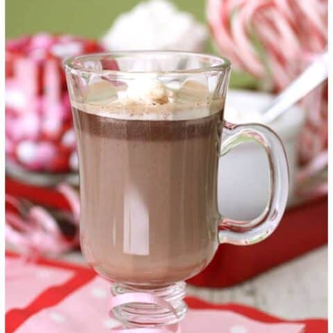 A Fancy Glass Full of Annmarie's Hot Chocolate