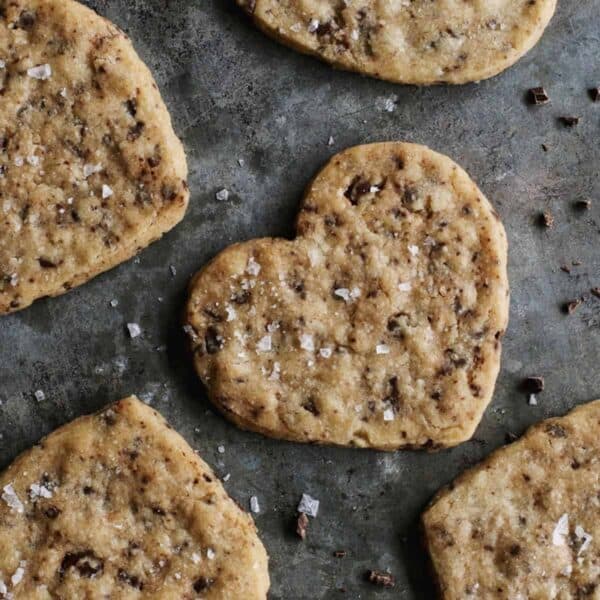heart-shaped Shortbread Cookies