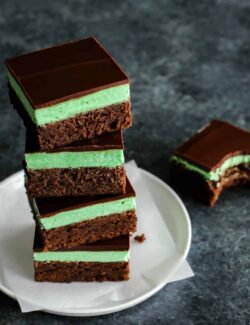 brownies with mint frosting