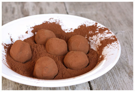 truffles coated in cocoa powder