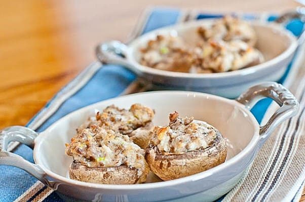 Simple stuffed mushrooms