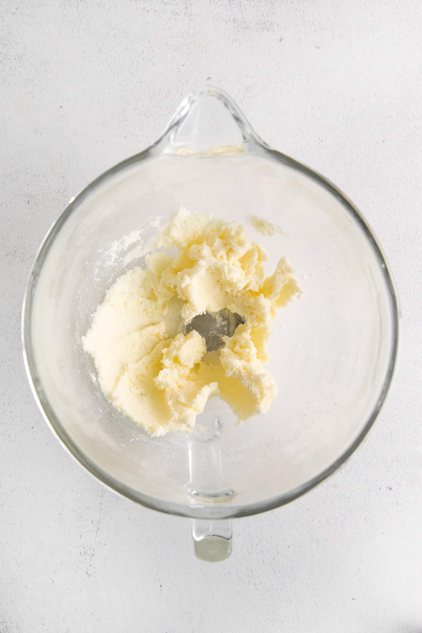 Whipped butter in a mixing bowl