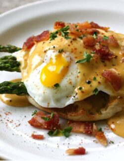 eggs benedict with hollandaise sauce