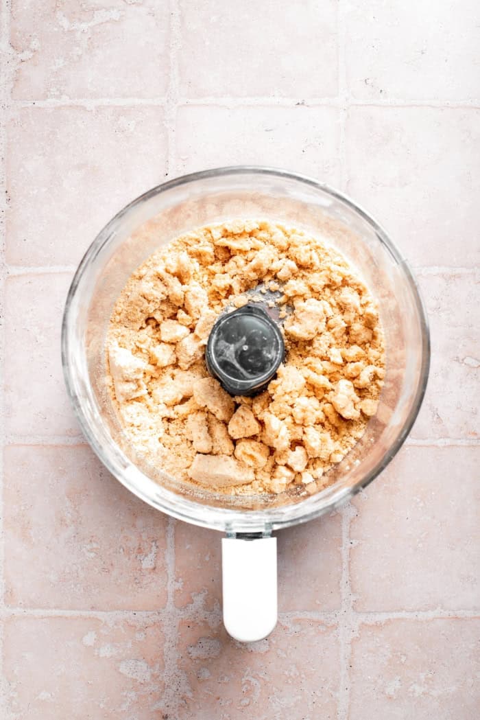 Cobbler topping in food processor.