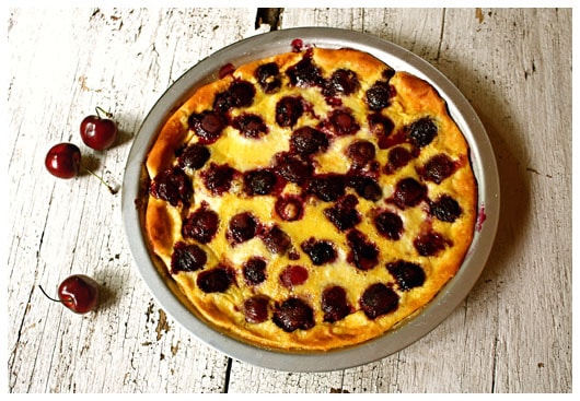 a whole cherry clafouti