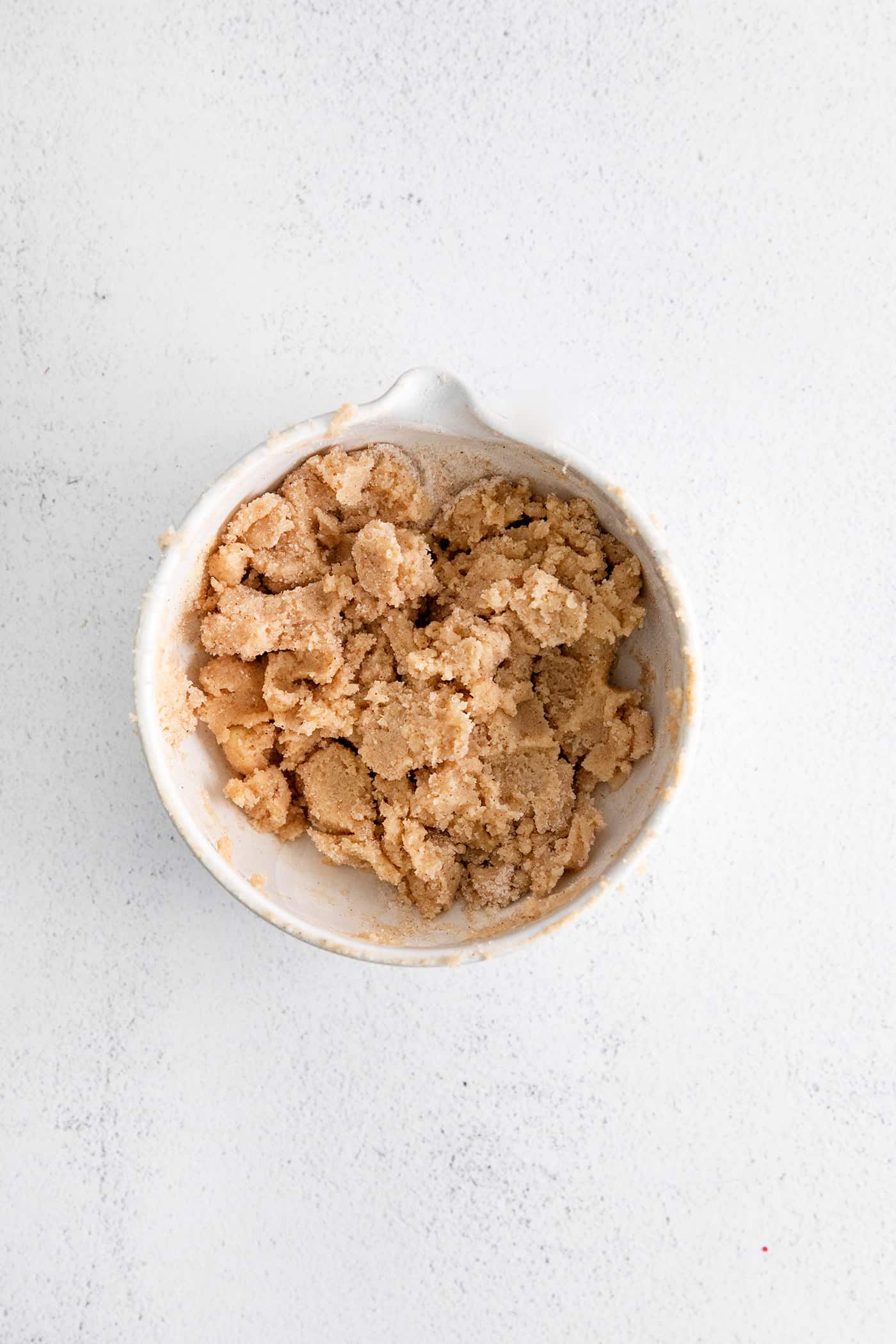 Crumb topping in a small bowl