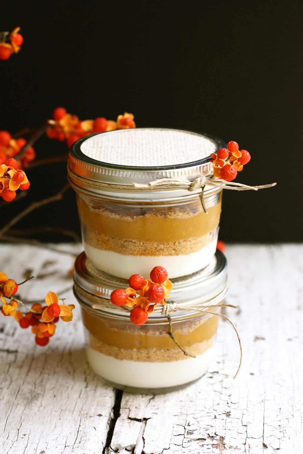 Layered Pumpkin Pie in a Jar