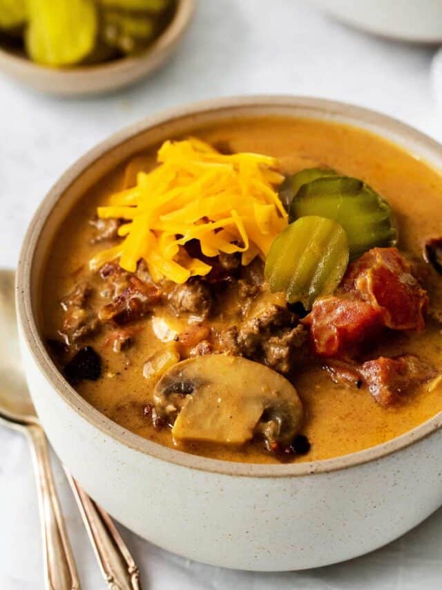 Bacon Cheeseburger Soup a farmgirl's dabbles