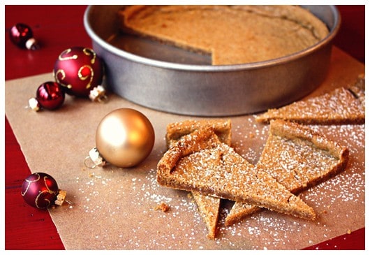 slices of christmas shortbread