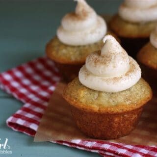 banana muffins with cream cheese frosting