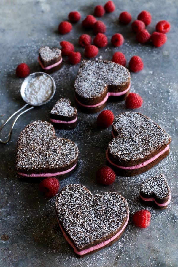 fresh raspberry buttercream brownies