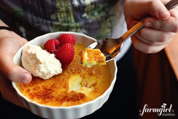 A Spoon Full of Almond Vanilla Bean Crème Brûlée