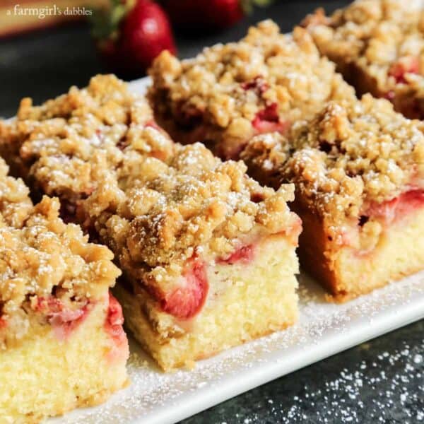 Strawberry Rhubarb Crumb Bars