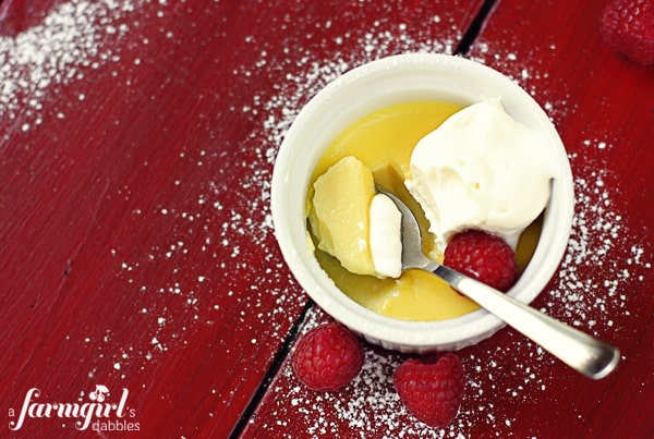 spoonful of lemon custard