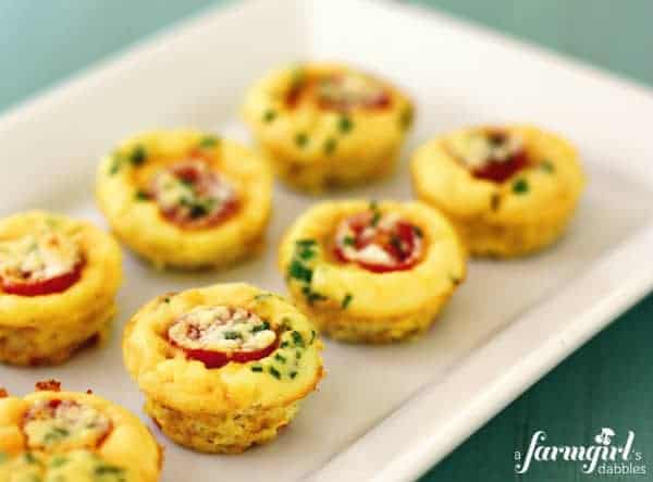 mini frittatas with tomatoes