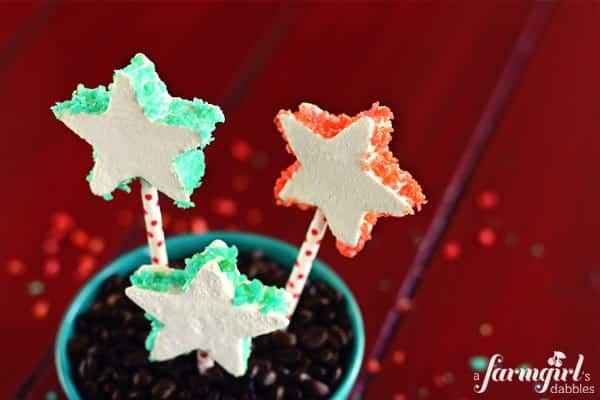 star shaped marshmallows covered in pop rocks