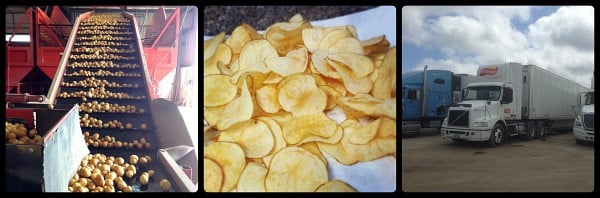 making potato chips