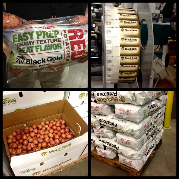 packaging black gold potatoes