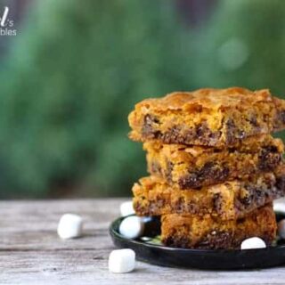 a stack of marshmallow butterscotch bars