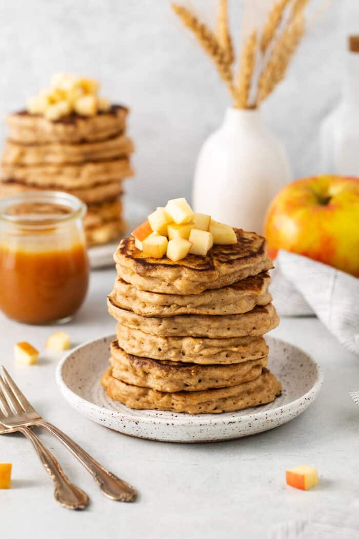 Easy Apple Oat Pancakes l A Farmgirl's Dabbles